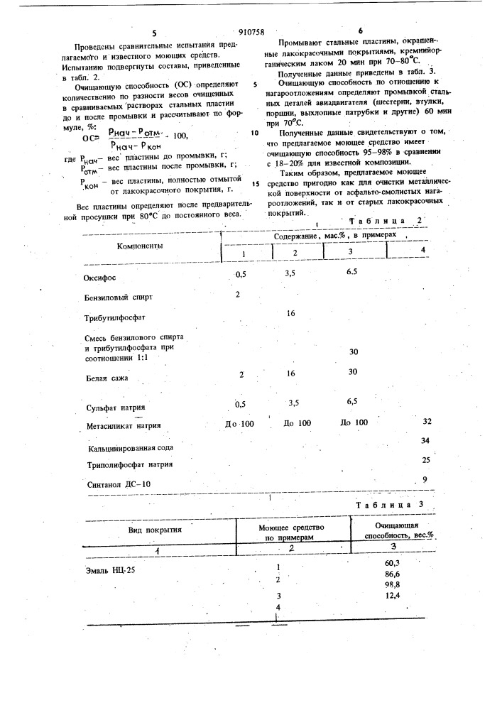 Моющее средство "анкрас" для очистки металлической поверхности (патент 910758)