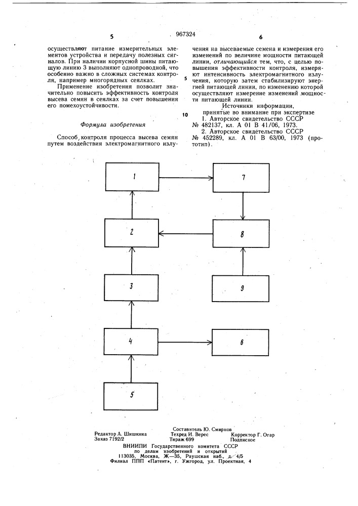 Способ контроля процесса высева семян (патент 967324)