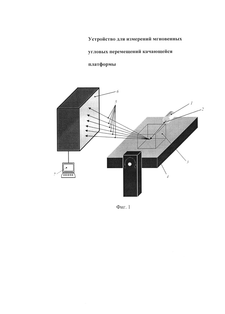 Устройство для измерений мгновенных угловых перемещений качающейся платформы (патент 2642975)