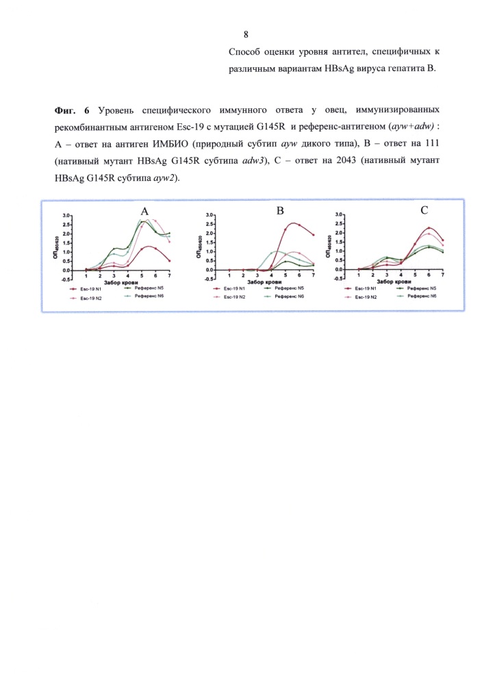 Способ оценки уровня антител, специфичных к различным вариантам hbsag вируса гепатита в (патент 2616236)