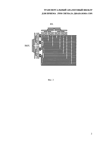 Трансверсальный аналоговый фильтр для приема лчм сигнала диапазона свч (патент 2591475)