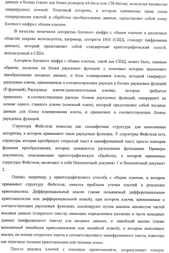 Устройство криптографической обработки, способ построения алгоритма криптографической обработки, способ криптографической обработки и компьютерная программа (патент 2409902)