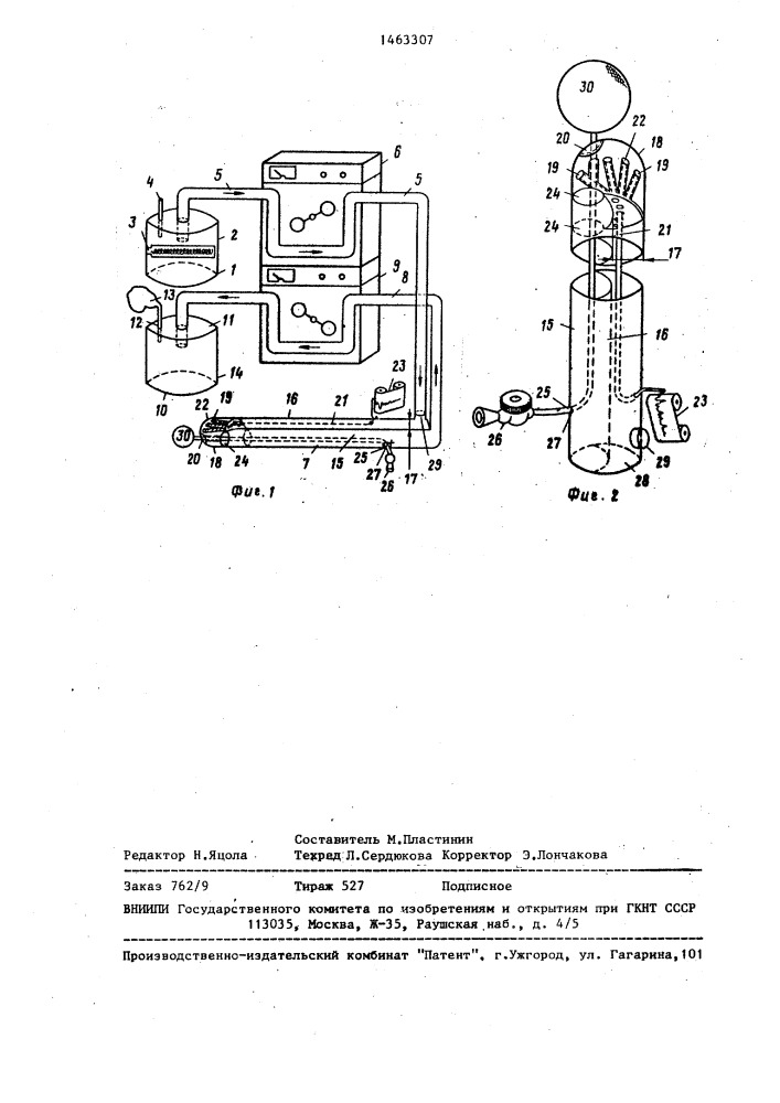 Устройство для мониторной очистки толстой кишки (патент 1463307)