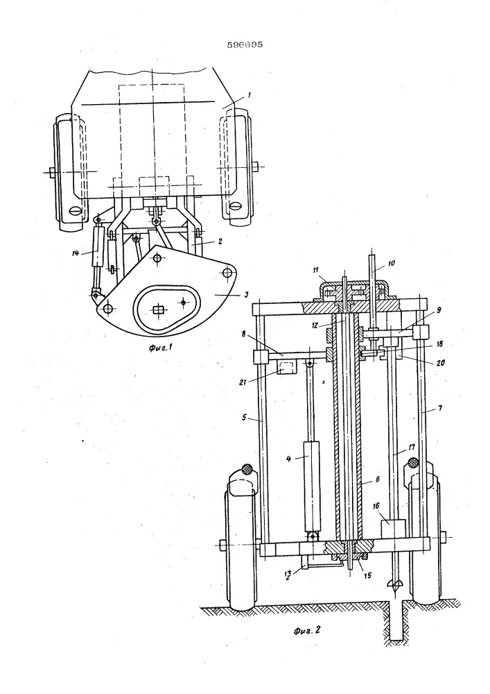 Устройство для погружения свай в грунт (патент 596695)