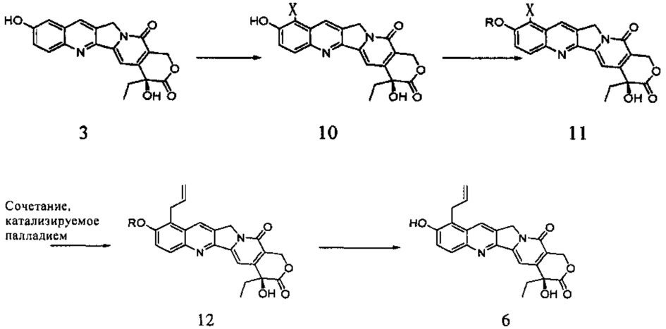 Способ синтеза производных 9-аллилкамптотецина (патент 2658017)