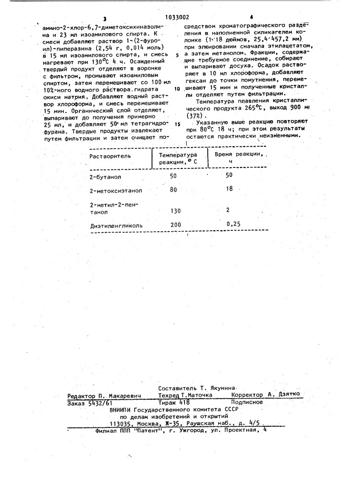 Способ получения 2- @ 4-(2-фуроил)-пиперазин-1-ил @ -4- амино-6,7-диметоксихиназолина или его хлористоводородной или бромистоводородной соли (патент 1033002)