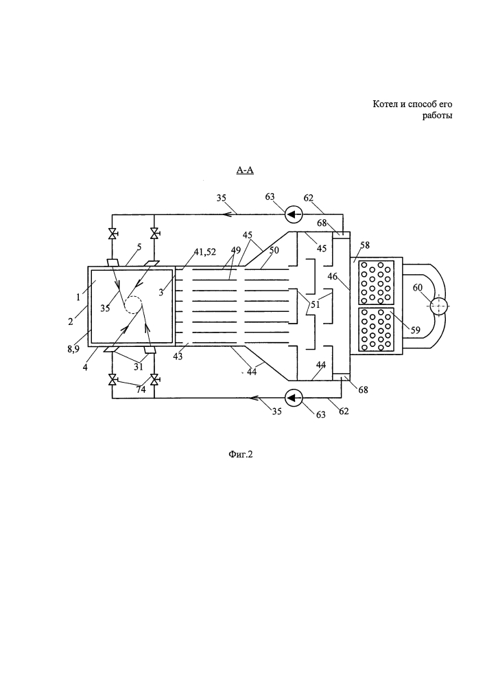 Котел и способ его работы (патент 2635947)