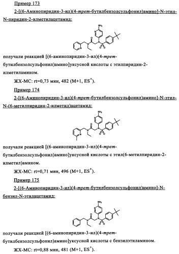Производные сульфониламиноуксусной кислоты и их применение в качестве антагонистов рецепторов орексина (патент 2334735)