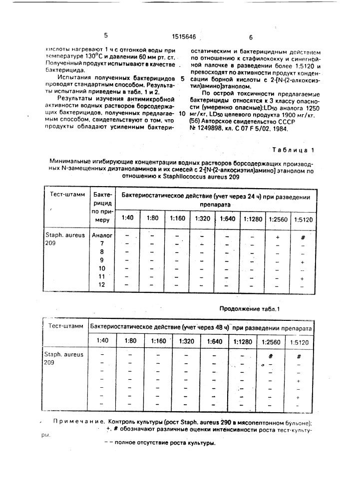 Способ получения борсодержащего бактерицида (патент 1515646)