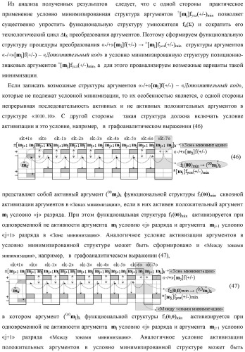 Способ сквозной активизации f1( 11)min → ±0mk неактивных аргументов "±0" → "+1/-1" аналоговых сигналов в "зонах минимизации" структуры "-/+" [mj]f(+/-) - "дополнительный код" в соответствии с арифметической аксиомой троичной системы счисления f(+1,0,-1) при формировании аргументов аналоговых сигналов в позиционно-знаковой условно минимизированной ее структуре ±[mj]fусл(+/-)min (варианты русской логики) (патент 2507682)