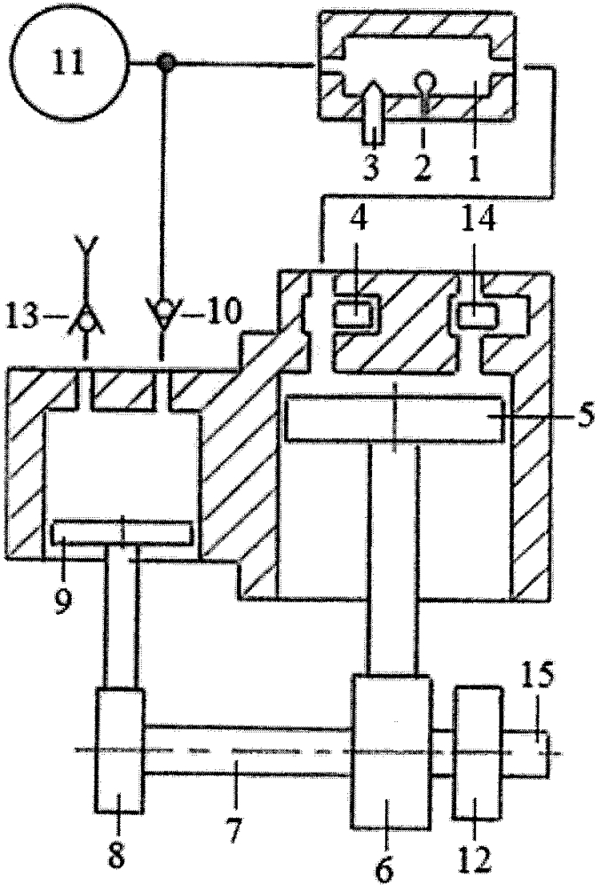 Способ реверсирования вращения вала отбора мощности двухтактного двигателя с внешней камерой сгорания (патент 2647950)