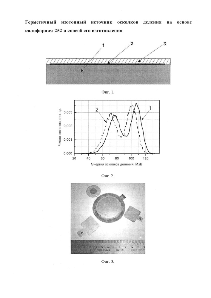 Герметичный изотопный источник осколков деления на основе калифорния-252 и способ его изготовления (патент 2655668)