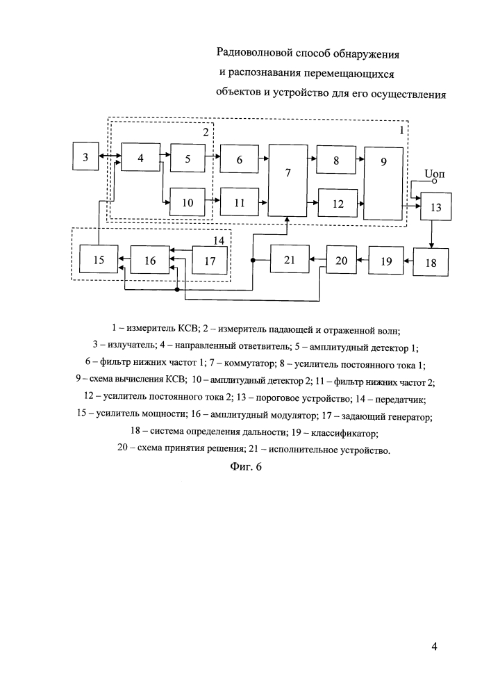 Радиоволновой способ обнаружения и распознания перемещающихся объектов и устройство для его осуществления (патент 2609877)