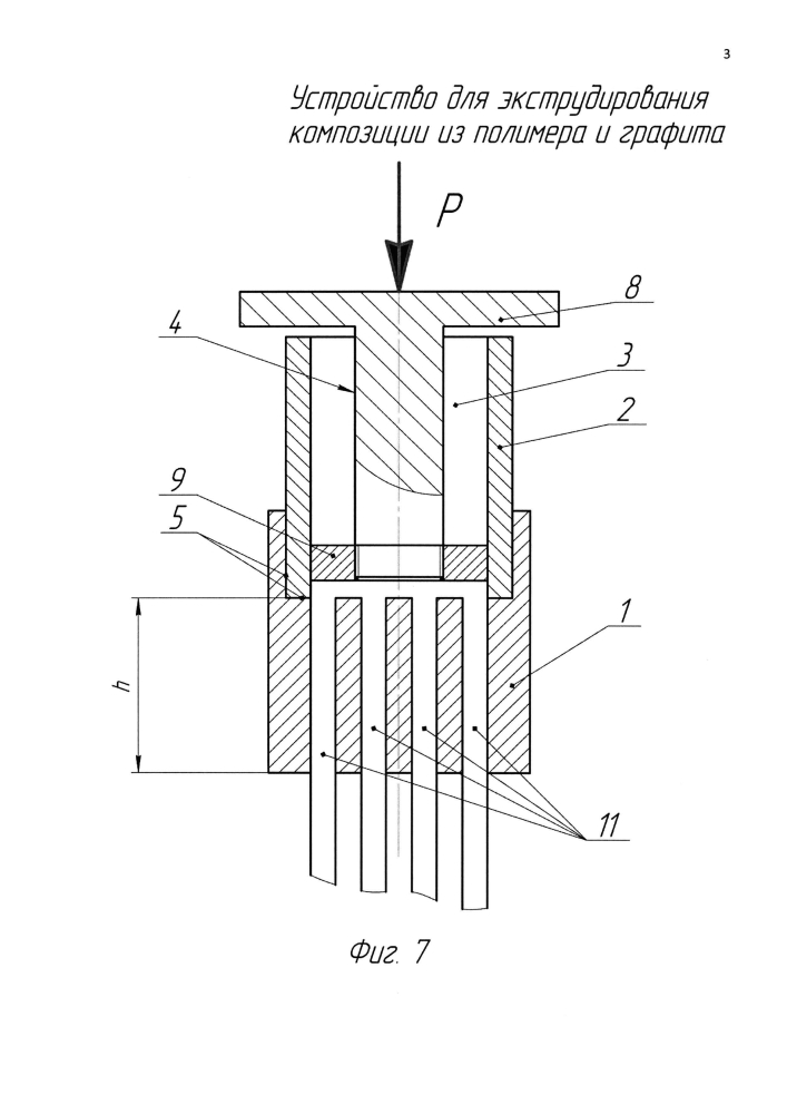 Устройство для экструдирования композиции из полимера и графита (патент 2595679)