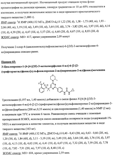 Производные морфолинопиримидина, полезные для лечения пролиферативных нарушений (патент 2440349)