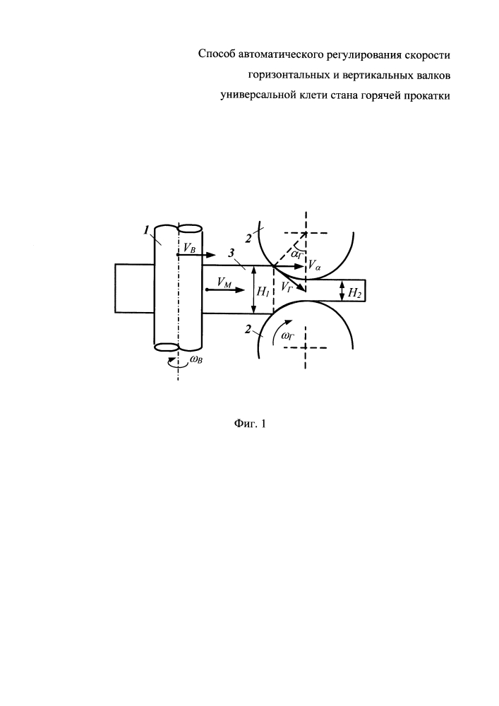Способ автоматического регулирования скорости горизонтальных и вертикальных валков универсальной клети стана горячей прокатки (патент 2620424)