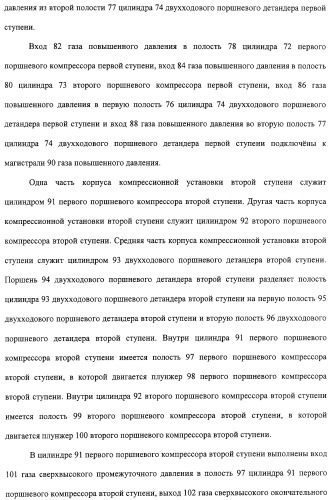 Компрессионная установка и устройство для сжатия, охлаждения и сжижения газа с использованием этой компрессионной установки (патент 2315922)