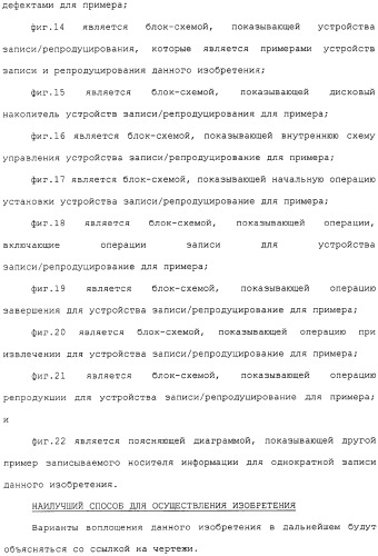 Носитель информации для однократной записи, записывающее устройство и способ для этого и устройство репродуцирования и способ для этого (патент 2307404)