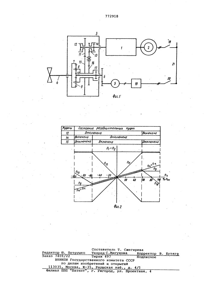Судовая дизель-редукторная установка (патент 772918)