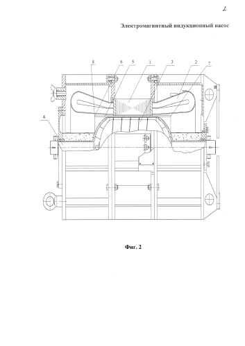 Электромагнитный индукционный насос (патент 2578128)