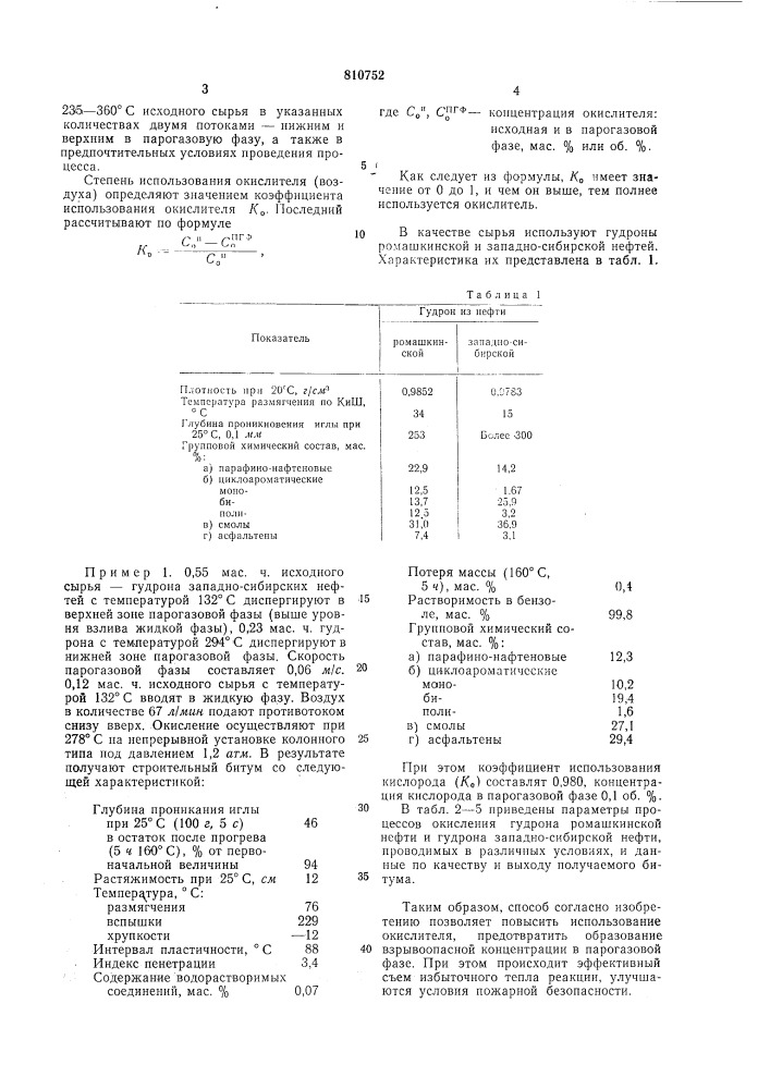Способ получения битума (патент 810752)