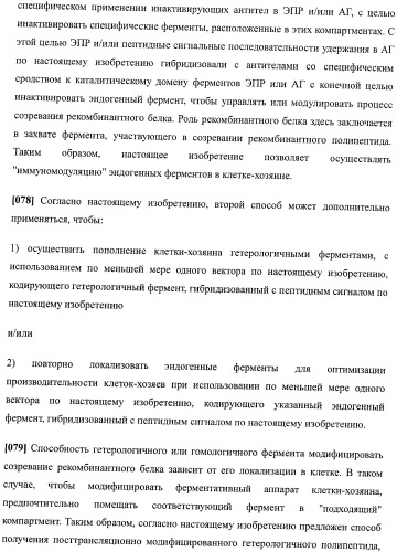 Набор последовательностей для таргетинга экспрессии и контроля посттрансляционных модификаций рекомбинантного полипептида (патент 2481399)