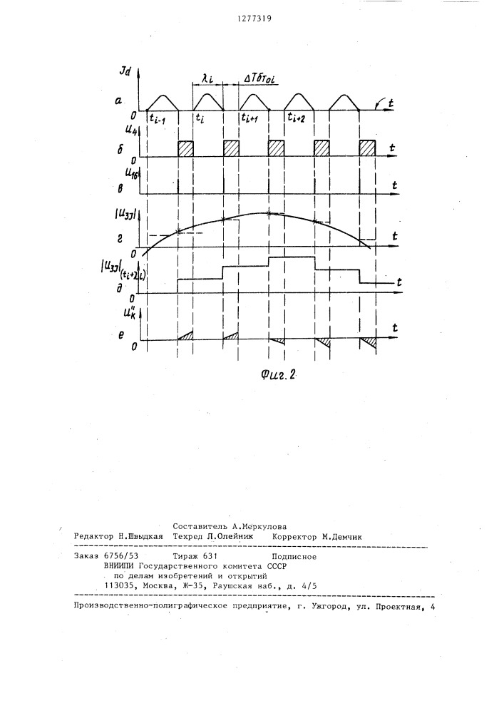 Устройство для управления вентильным преобразователем (патент 1277319)
