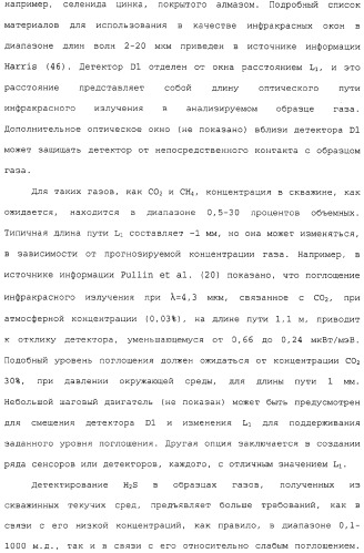 Способ и сенсор для мониторинга газа в окружающей среде скважины (патент 2315865)