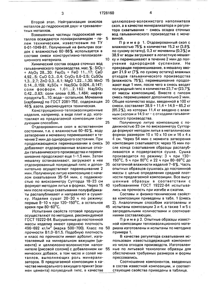 Конструкционно-теплоизоляционная композиция (патент 1728160)