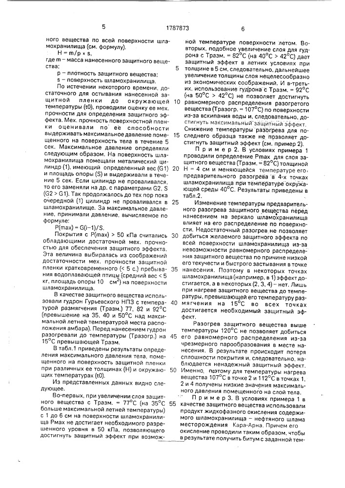 Способ хранения нефтяных отходов в природном или искусственном амбаре (патент 1787873)
