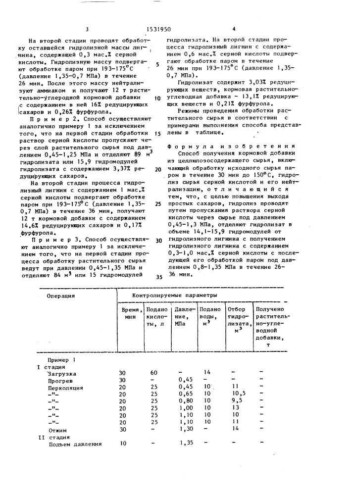 Способ получения кормовой добавки из целлюлозосодержащего сырья (патент 1531950)