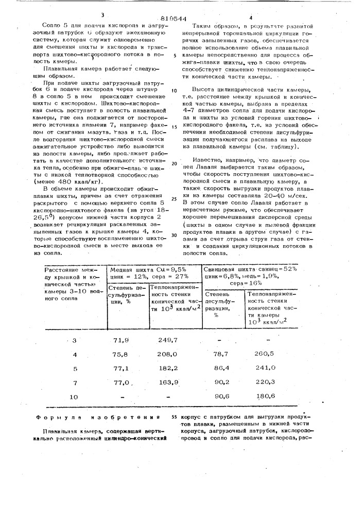 Плавильная камера (патент 819544)