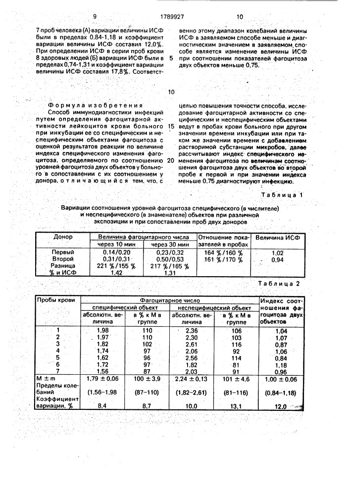 Способ иммунодиагностики инфекции (патент 1789927)