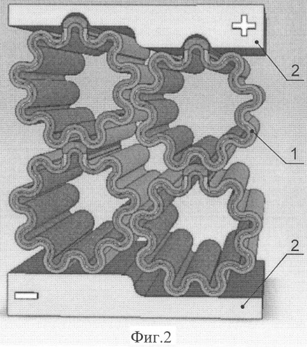Трубчатый элемент (его варианты), батарея трубчатых элементов с токопроходом по образующей и способ его изготовления (патент 2310952)