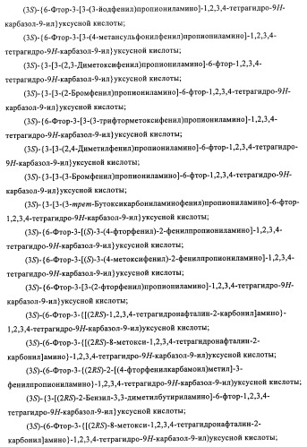 Производные (3-амино-1,2,3,4-тетрагидро-9н-карбазол-9-ил)уксусной кислоты (патент 2448092)