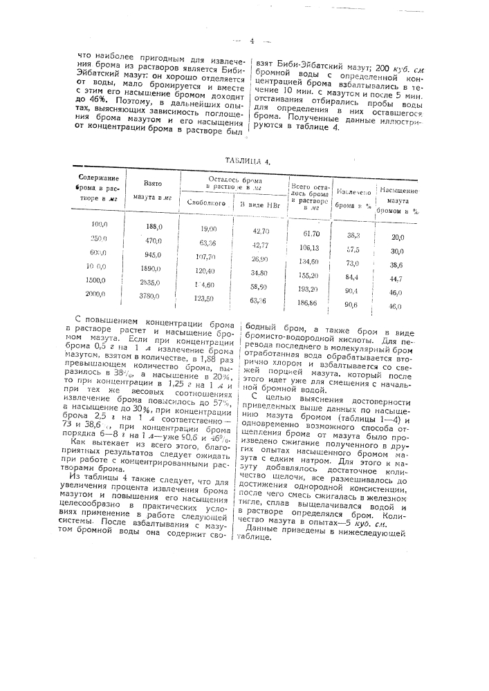 Способ извлечения брома из его природных растворов (патент 41506)