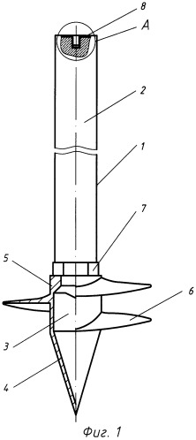 Винтовая свая и инструмент для ее установки в грунт (патент 2305729)