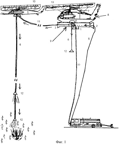 Способ тушения лесных пожаров и пожаров в высотных зданиях при помощи вертолетов (патент 2392022)
