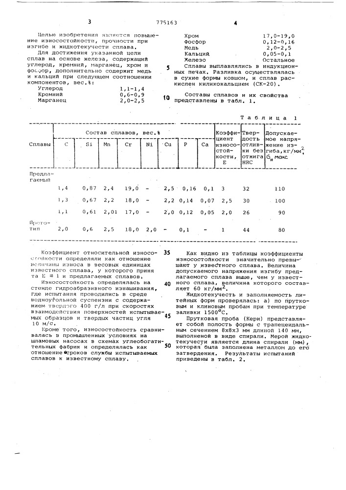 Сплав на основе железа (патент 775163)