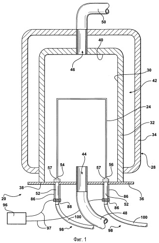 Производственная установка для осаждения материала и электрод для использования в ней (патент 2494579)