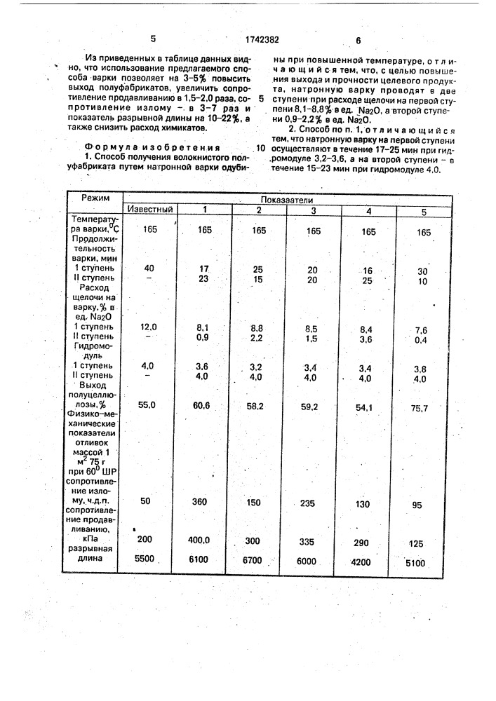 Способ получения волокнистого полуфабриката (патент 1742382)