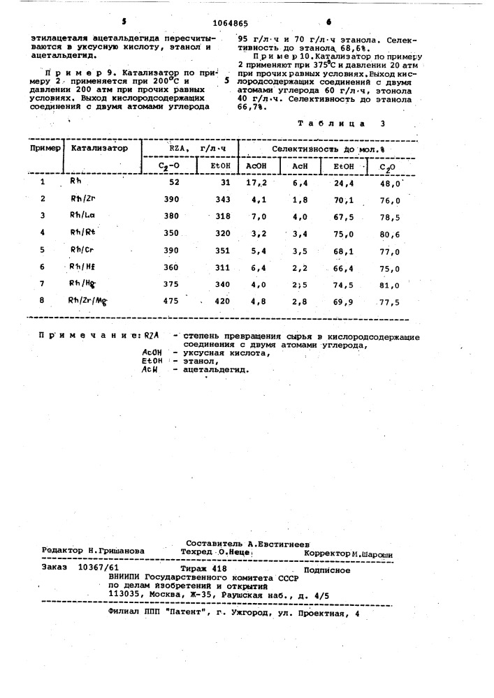 Способ получения этанола (патент 1064865)