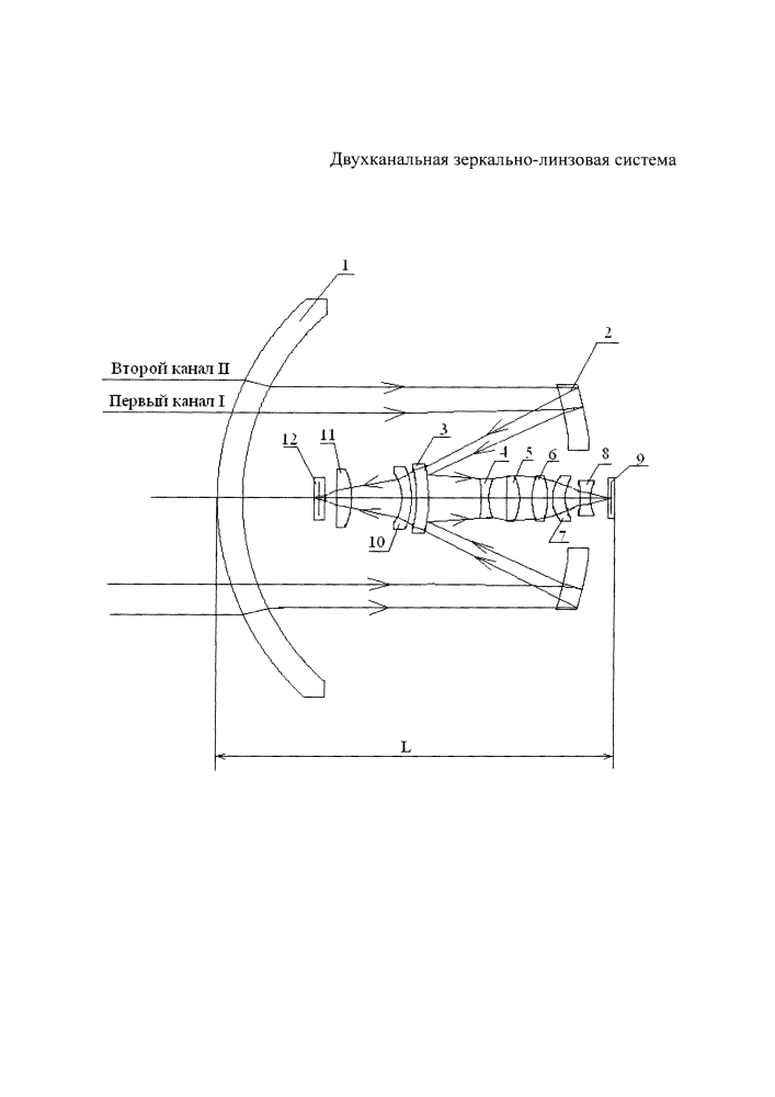 Двухканальная зеркально-линзовая система (патент 2630031)