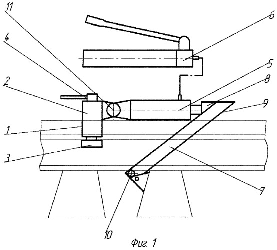 Устройство для сдвижки шпалы рельсов (патент 2259435)