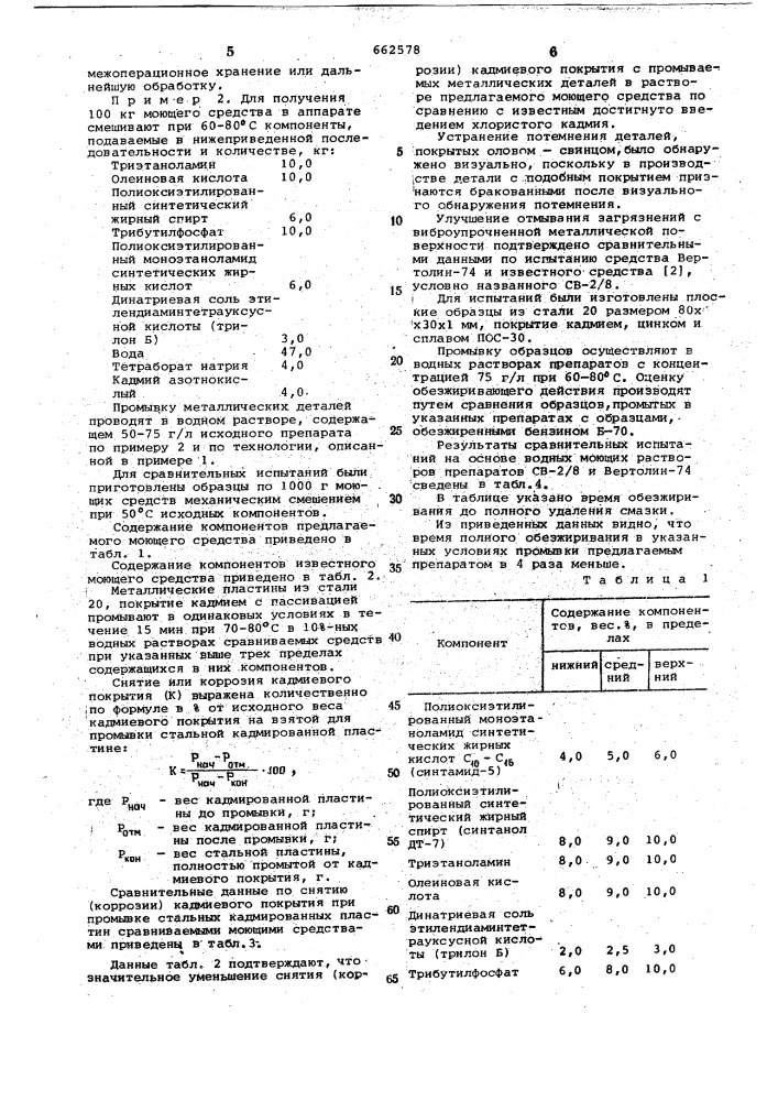 Моющее средство "вертолин-74" для межоперационной промывки и расконсервации металлических деталей (патент 662578)