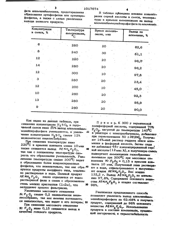 Способ получения алюминийаммонийпирофосфата (патент 1017674)