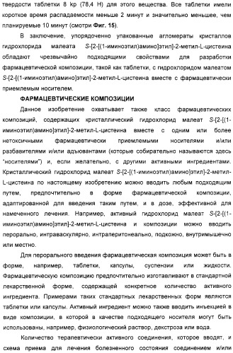 Кристаллическая соль гидрохлорид малеат s-[2-[(1-иминоэтил)амино]этил]-2-метил-l-цистеина, способ ее получения, содержащая ее фармацевтическая композиция и способ лечения (патент 2357953)