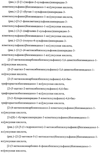 Производные 2-сульфанилбензимидазол-1-илуксусной кислоты в качестве антагонистов crth2 (патент 2409569)