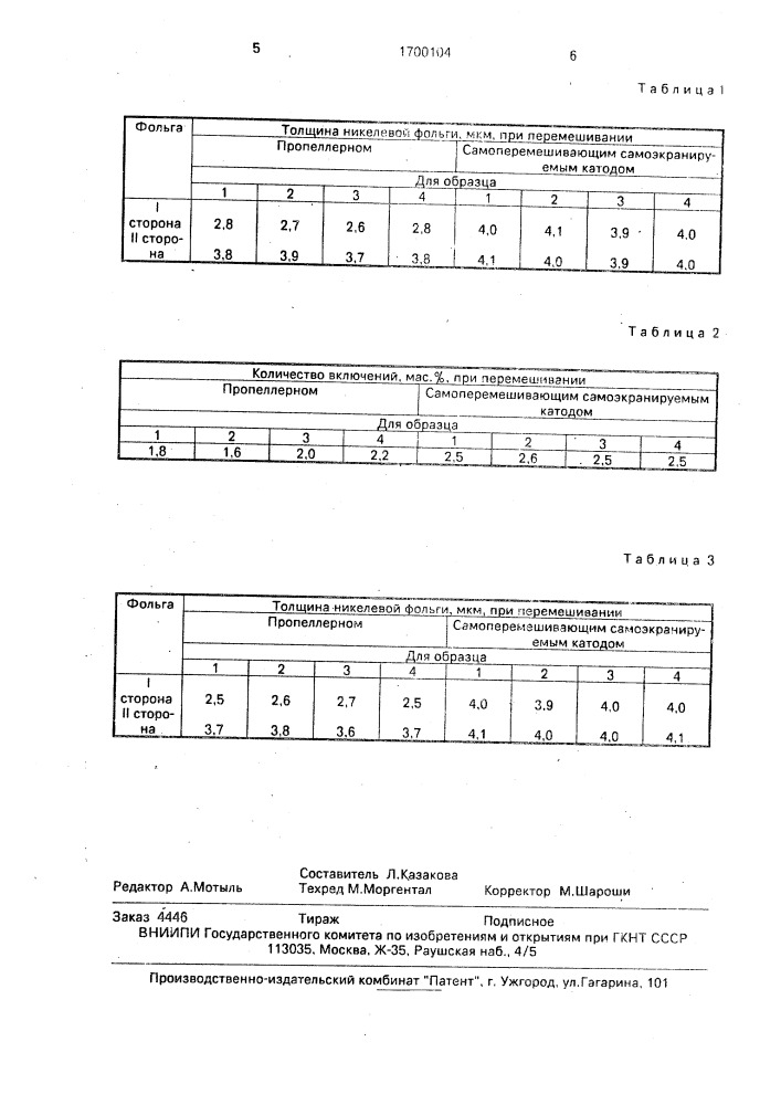 Гальванопластический способ изготовления фольги (патент 1700104)