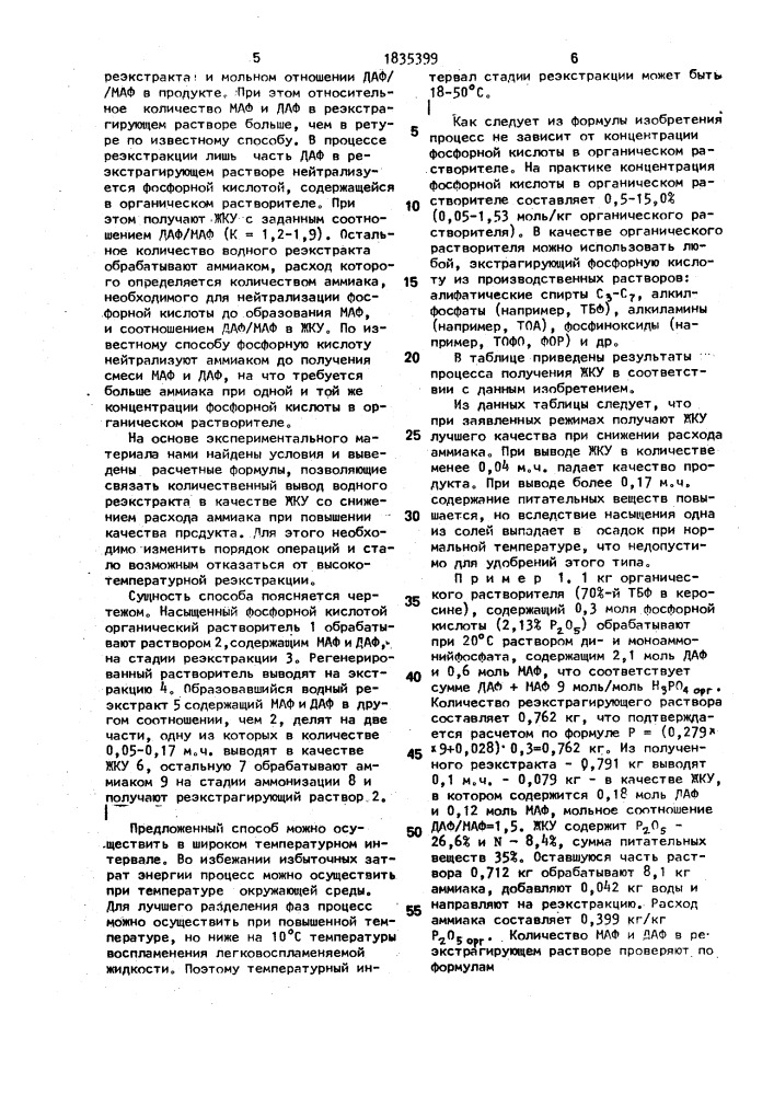 Способ получения жидких комплексных удобрений (патент 1835399)